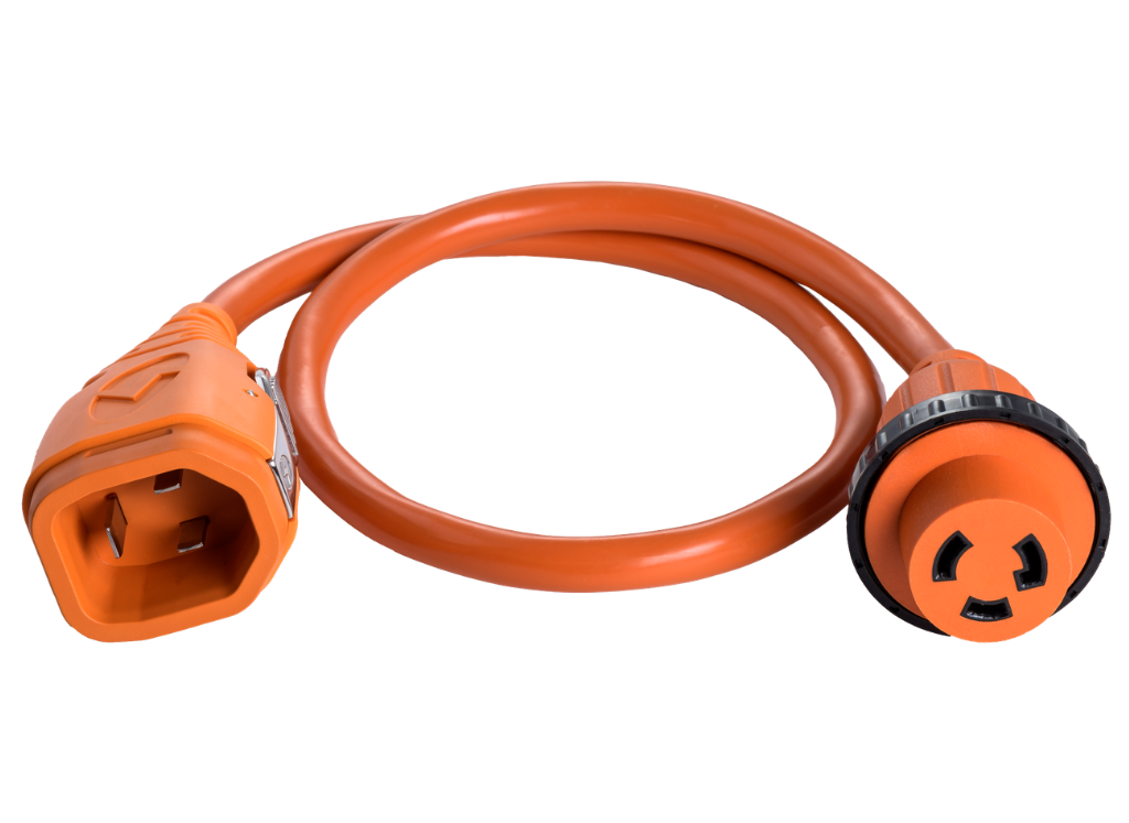 30 Amp Female Twist-type Connector to 30 Amp Male Connector