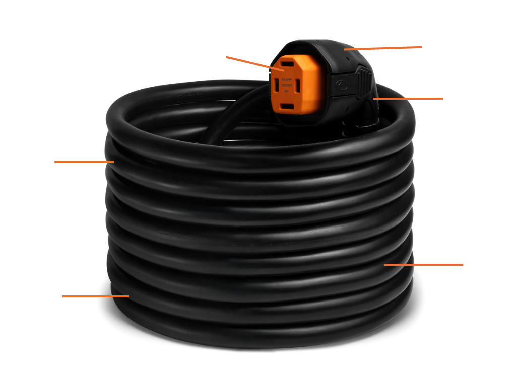 Angled RV Cordset 30 Amp Features