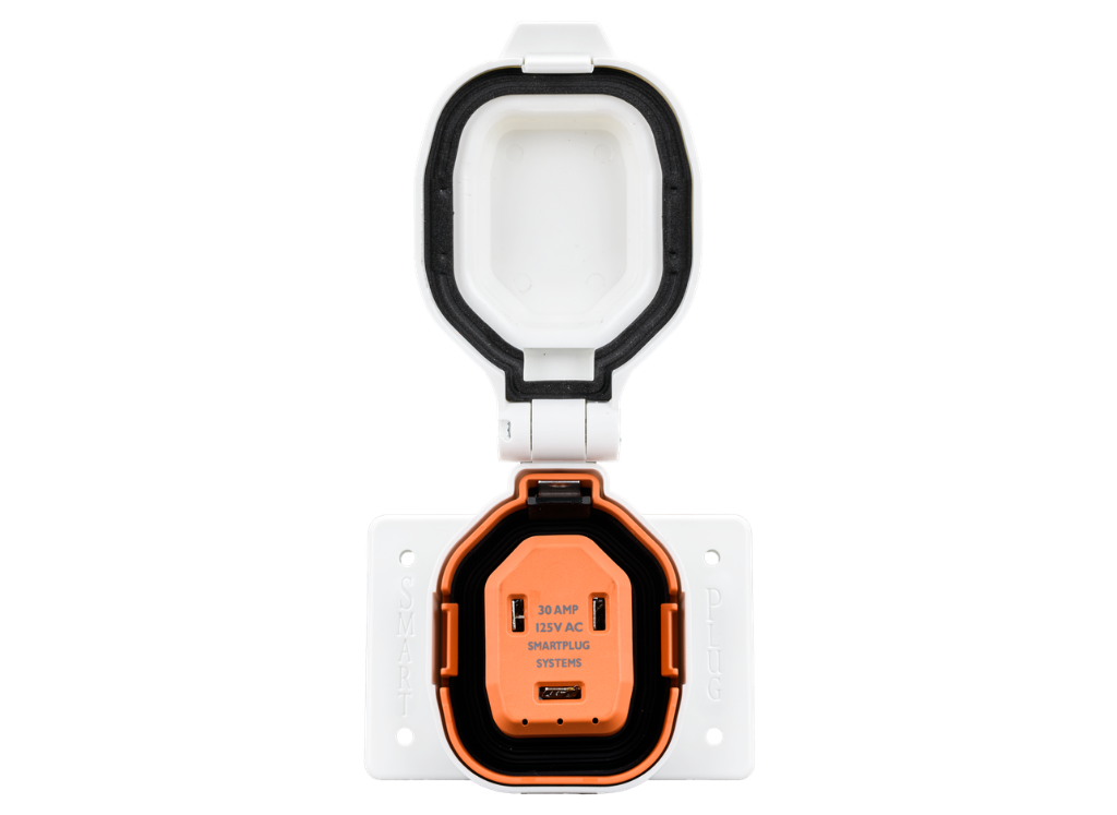 Weather Door Receptacle Horizontal Front