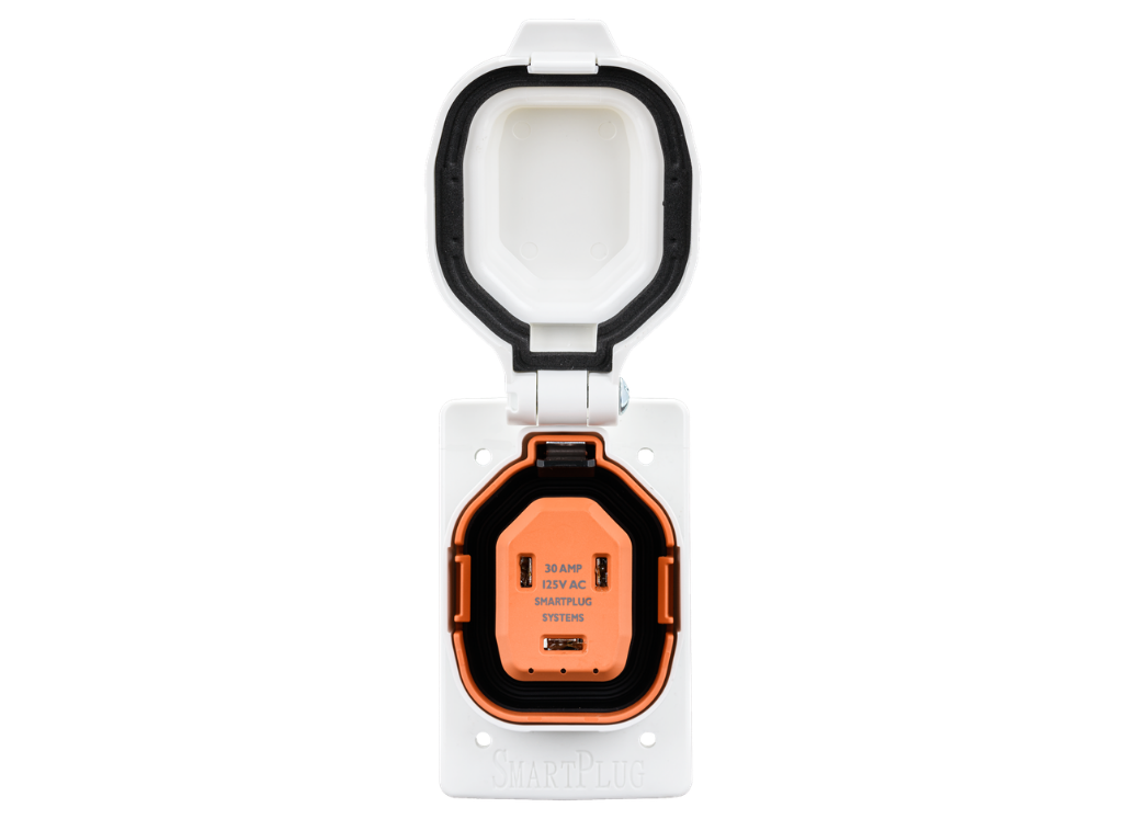 Weather Door Receptacle Vertical Front